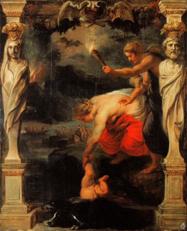 Thetis Dipping Achilles in the Styx by Peter Paul Rubens.jpg