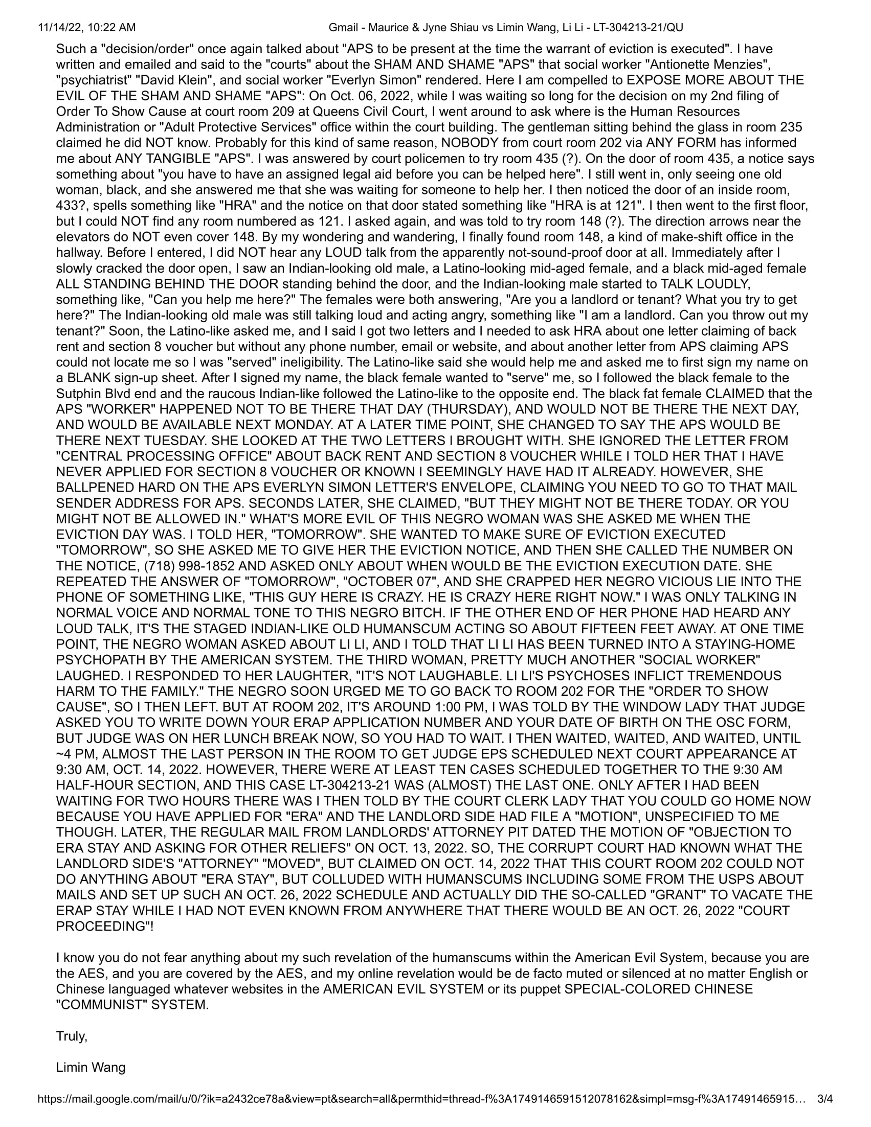 Nov 10 to Nov 14 2022 Email Replies Gmail - Maurice & Jyne Shiau vs Limin Wang, Li Li - LT-304213-21_QU-3.jpg